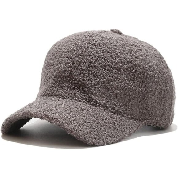 Women\'s A Gray Winter Warm Classic Wool Adjustable Baseball Style Hat Cap main image 6